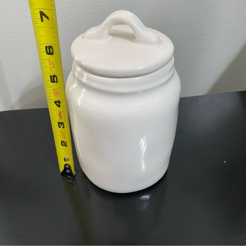 Rae Dunn Mini KEEP canister, White collection, Classic, farmhouse style canister - Picture 3 of 5